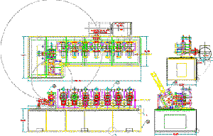 Computer designed drawing of roll forming line configuration